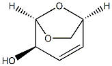 .beta.-D-erythro-Hex-3-enopyranose, 1,6-anhydro-3,4-dideoxy- Structure