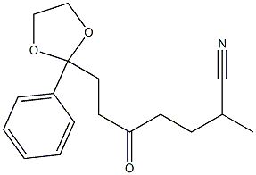 α-Methyl-δ-oxo-2-phenyl-1,3-dioxolane-2-heptanenitrile Structure