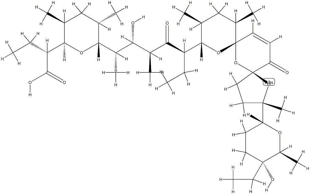 (4S)-20-Deoxy-20-oxo-4β-methylsalinomycin Structure