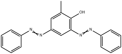 4,6-双(苯偶氮)邻甲酚, 5844-01-9, 结构式