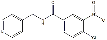 4-chloro-3-nitro-N-(pyridin-4-ylmethyl)benzamide 化学構造式