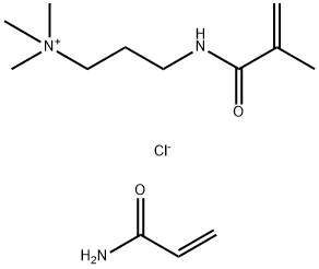 (3-甲基丙烯酰胺基丙基)三甲基氯化铵与丙烯酰胺的聚合物,58627-30-8,结构式