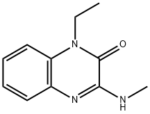 2(1H)-Quinoxalinone,1-ethyl-3-(methylamino)-(9CI) 化学構造式