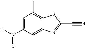 2-Benzothiazolecarbonitrile,7-methyl-5-nitro-(9CI),58639-33-1,结构式