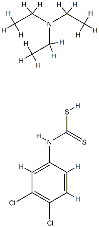 TRIETHYLAMMONIUM N-(3,4-DICHLOROPHENYL)DITHIOCARBAMATE),58655-32-6,结构式