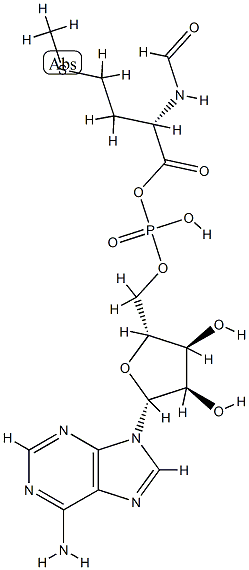 3'(2')-O-(N-formylmethionyl)adenosine 5'-phosphate,58682-53-4,结构式
