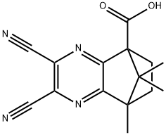 2,3-dicyano-8,9,9-trimethyl-5,6,7,8-tetrahydro-5,8-methanoquinoxaline-5-carboxylic acid Struktur