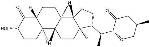(22R,25R)-22,26-Epoxy-3β-hydroxy-5α-cholestane-4,23-dione Struktur