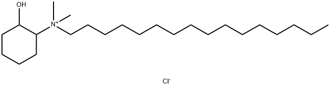 N-ヘキサデシル-2-ヒドロキシ-N,N-ジメチルシクロヘキサンアミニウム·クロリド 化学構造式