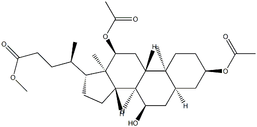 3α,12α-Diacetoxy-7α-hydroxy-5β-cholan-24-oic acid methyl ester,58822-33-6,结构式