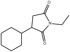 2,5-Pyrrolidinedione,3-cyclohexyl-1-ethyl-(9CI) Structure