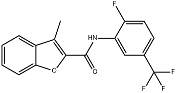 2-Benzofurancarboxamide,N-[2-fluoro-5-(trifluoromethyl)phenyl]-3-methyl-(9CI) Structure