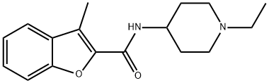 2-Benzofurancarboxamide,N-(1-ethyl-4-piperidinyl)-3-methyl-(9CI),588677-42-3,结构式