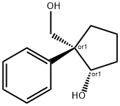 Cyclopentanemethanol, 2-hydroxy-1-phenyl-, (1R,2S)-rel- (9CI) Structure