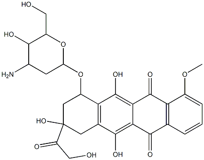 (8S,10S)-10-((3-Amino-2,3-dideoxy-alpha-L-arabinohexopyranosyl)oxy)-7, 8,9,10-tetrahydro-6,8,11-trihydroxy-8-(hydroxyacetyl)-1-methoxy-5,12-n aphthacenedione|