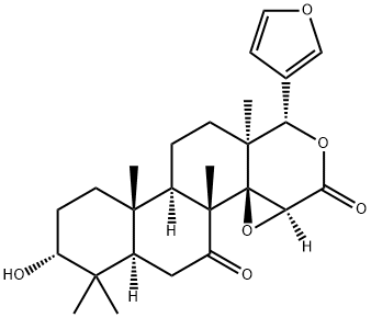 (13α,14β,15β,17aα)-3α-ヒドロキシ-14,15:21,23-ジエポキシ-4,4,8-トリメチル-D-ホモ-24-ノル-17-オキサ-5α-コラ-20,22-ジエン-7,16-ジオン 化学構造式