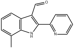 1H-Indole-3-carboxaldehyde,7-methyl-2-(2-pyridinyl)-(9CI) Structure