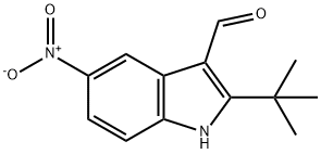 1H-Indole-3-carboxaldehyde,2-(1,1-dimethylethyl)-5-nitro-(9CI) Struktur
