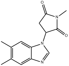 2,5-Pyrrolidinedione,3-(5,6-dimethyl-1H-benzimidazol-1-yl)-1-methyl-(9CI) 结构式