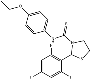 3-Thiazolidinecarbothioamide,N-(4-ethoxyphenyl)-2-(2,4,6-trifluorophenyl)-(9CI) Struktur