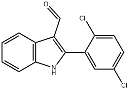 1H-Indole-3-carboxaldehyde,2-(2,5-dichlorophenyl)-(9CI) 化学構造式