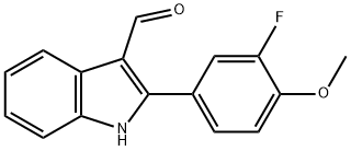 1H-Indole-3-carboxaldehyde,2-(3-fluoro-4-methoxyphenyl)-(9CI) Struktur