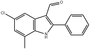 1H-Indole-3-carboxaldehyde,5-chloro-7-methyl-2-phenyl-(9CI) Structure