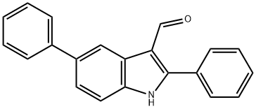 1H-Indole-3-carboxaldehyde,2,5-diphenyl-(9CI) Structure