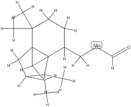 octahydro-7,7,8,8-tetramethyl-2,3b-methano-3bH-cyclopenta[1,3]cyclopropa[1,2]benzene-4-methyl formate Structure