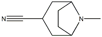 (1β,5β)-8-メチル-8-アザビシクロ[3.2.1]オクタン-3α-カルボニトリル 化学構造式