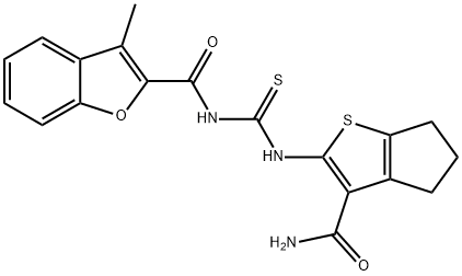 591213-38-6 2-Benzofurancarboxamide,N-[[[3-(aminocarbonyl)-5,6-dihydro-4H-cyclopenta[b]thien-2-yl]amino]thioxomethyl]-3-methyl-(9CI)