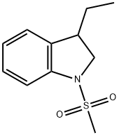 1H-Indole,3-ethyl-2,3-dihydro-1-(methylsulfonyl)-(9CI) Struktur