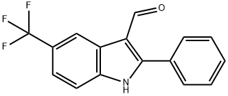 1H-Indole-3-carboxaldehyde,2-phenyl-5-(trifluoromethyl)-(9CI) Structure