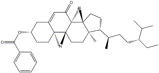 3β-(ベンゾイルオキシ)スチグマスタ-5-エン-7-オン 化学構造式