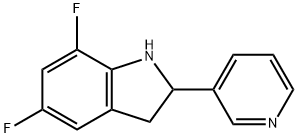 1H-Indole,5,7-difluoro-2,3-dihydro-2-(3-pyridinyl)-(9CI) Structure