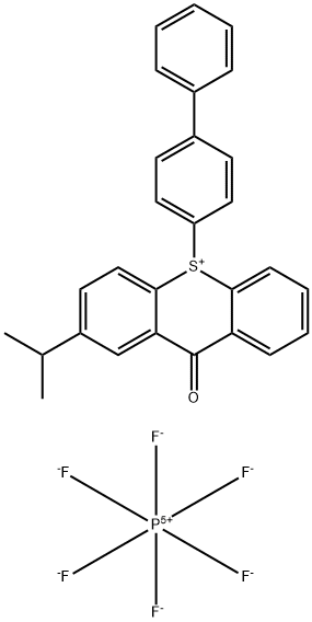 10-(4-联苯基)-2-异丙基噻吨酮-10-硫鎓六氟磷酸盐, 591773-92-1, 结构式