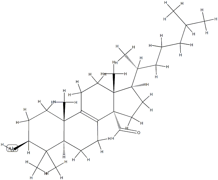 lanosten-3-ol-32-al Structure