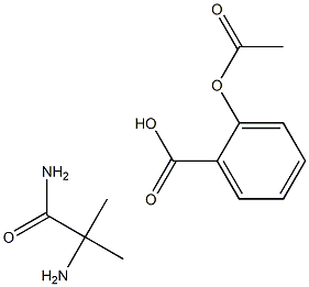 2-(アセチルオキシ)安息香酸/2-アミノ-2-メチルプロパンアミド,(1:1) 化学構造式