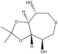 D-Iditol, 1,6-dideoxy-1,6-epithio-3,4-O-(1-methylethylidene)- (9CI) 化学構造式