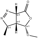6H-Furo[3,4-c]pyrazol-6-one,3,3a,4,6a-tetrahydro-4-methoxy-3-methyl-,(3R,3aR,4S,6aS)-rel-(9CI) 化学構造式