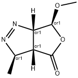 4H-Furo[3,4-c]pyrazol-4-one,3,3a,6,6a-tetrahydro-6-methoxy-3-methyl-,(3R,3aR,6S,6aS)-rel- 化学構造式