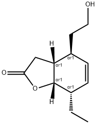 2(3H)-Benzofuranone,7-ethyl-3a,4,7,7a-tetrahydro-4-(2-hydroxyethyl)-,(3aR,4S,7S,7aS)-rel-(9CI),592526-42-6,结构式