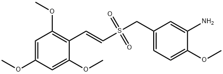 (E)-2-甲氧基-5 - (((2,4,6-三甲氧基甲酰基)磺酰基)甲基)苯胺,592542-50-2,结构式