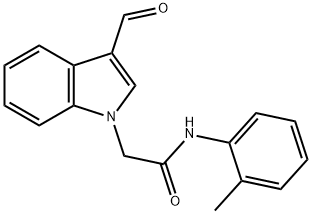 1H-Indole-1-acetamide,3-formyl-N-(2-methylphenyl)-(9CI) Struktur
