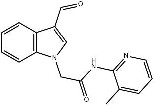 1H-Indole-1-acetamide,3-formyl-N-(3-methyl-2-pyridinyl)-(9CI) Struktur