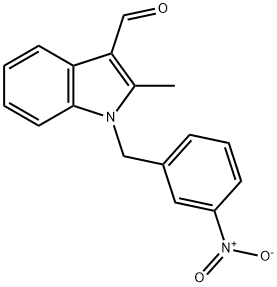 1H-Indole-3-carboxaldehyde,2-methyl-1-[(3-nitrophenyl)methyl]-(9CI) Structure