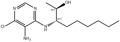 erythro-5-Amino-4-chloro-6-(2-hydroxy-3-nonylamino)pyrimidine,59262-85-0,结构式