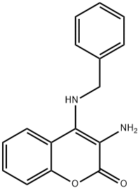 3-amino-4-(benzylamino)-2H-chromen-2-one Structure