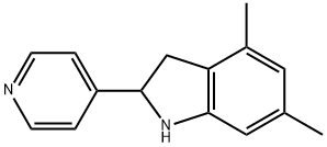 1H-Indole,2,3-dihydro-4,6-dimethyl-2-(4-pyridinyl)-(9CI),593232-99-6,结构式