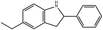 1H-Indole,5-ethyl-2,3-dihydro-2-phenyl-(9CI) 化学構造式